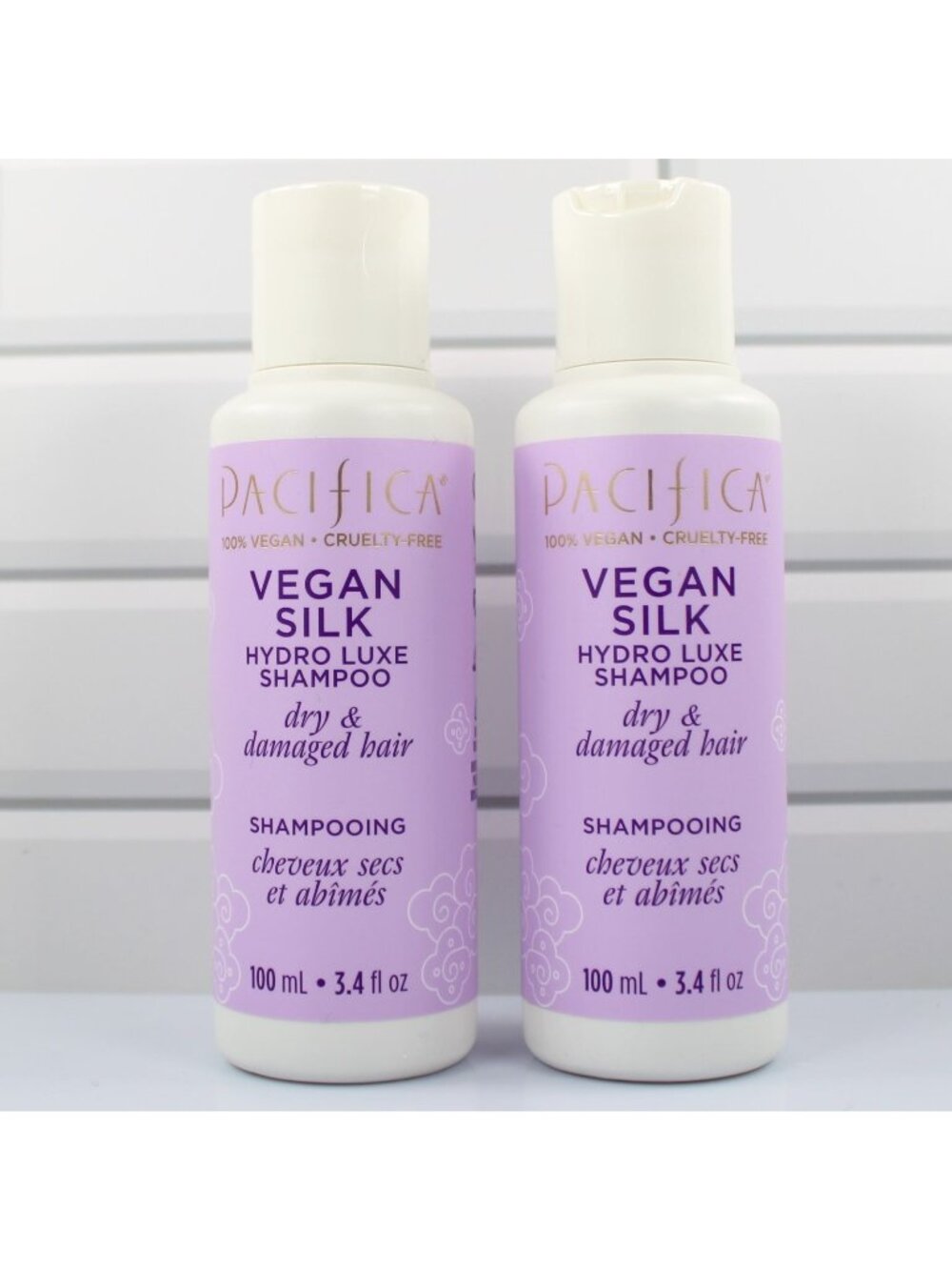 Pacifica Vegan Silk Hydro Luxe Shampoo 3.4 Fl Oz Dry & Damaged Hair Set of 2